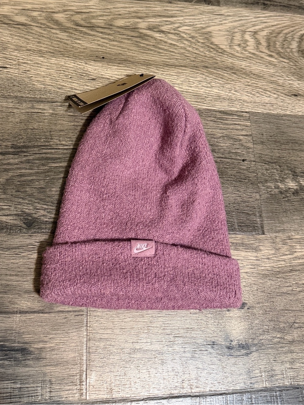 Nike Peak Cozy Beanie Plum Dust Purple Knit Hat One Size